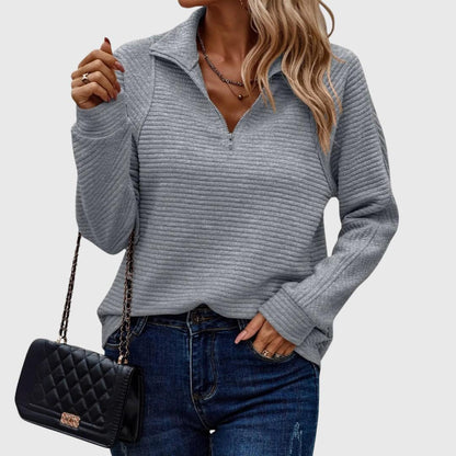Suzanne - Pull Détail Demi-Zip